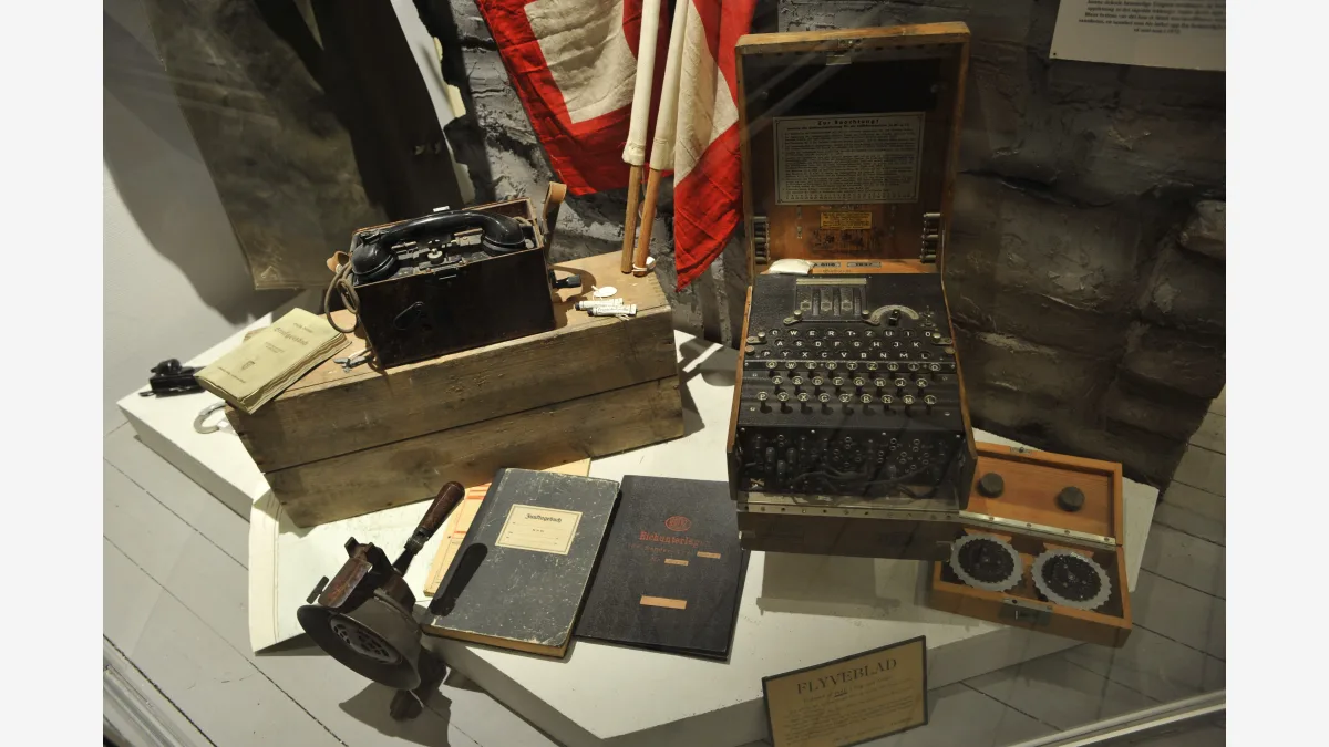 A wartime Enigma cipher machine, the source of the handful of archival messages that frontier AI models are now being pointed at