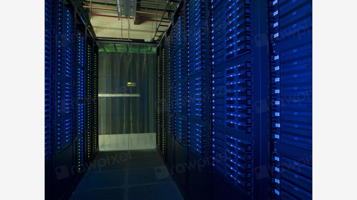 Server infrastructure of the kind behind claude.ai, whose client-side load path Anthropic rebuilt during a two-week performance sprint