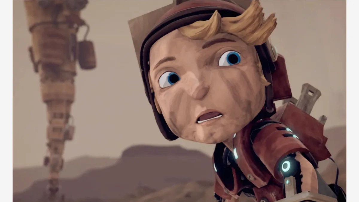 A real-time rendered animated character, the kind of continuously generated face Gemini's Live Avatar now produces during enterprise voice calls.